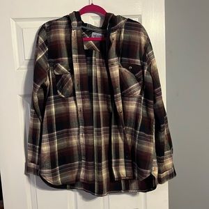 Carhartt Hooded Plaid Shirt, XL